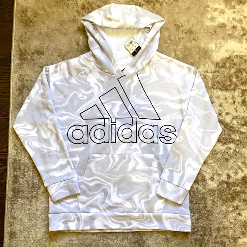 Adidas Girls Grey Swirl Sweatshirt